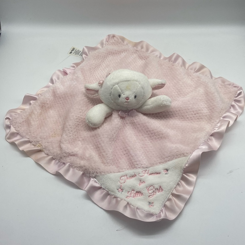 Little Me Pink Plush Bunny Lovey Security Blanket